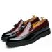 Unbeatable Quality Korean Version Of Trendy And Fashionable Casual Leather Block Carved Men's Shoes, Thick Soled British Tassel Shoes_voghion.com