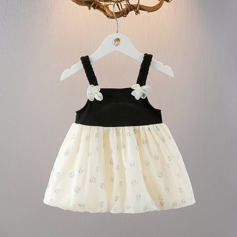 Sommerkleid für Mädchen und Babys, Mädchenkleid im westlichen Stil, koreanischer Baby-Prinzessinnenrock, Sommerkleid, einjähriger Rock._voghion.com