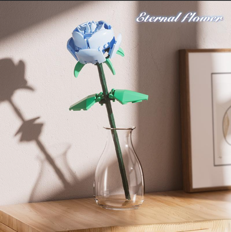 Building Blocks compatible with Lego roses graduation season gift building blocks flower assembly educational toys decoration small particles_voghion.com