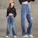 2022 New Collection Girls' Cowboy Wide Leg Middle Large Women's Pants Spring and Autumn Korean Style Children's Clothing_voghion.com