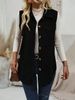 Gilet spolverino in velluto a coste da donna – Giacca lunga con bottoni e colletto a revers, cardigan casual da ufficio color cammello, capo essenziale per un look a strati in poliestere_voghion.com