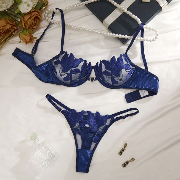Intimo da donna di grandi dimensioni, intimo divertente ed emozionale, trasparente, con ricamo floreale, sexy, puro desiderio, set di biancheria intima divertente_voghion.com