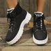 Plus Size Snow 2024 Autumn Winter New Fleece-Lined Thickened Hiking Martin Boots For Women_voghion.com