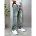 Jeans strappati e rovinati da uomo – Vestibilità rilassata, leggera ed estiva con coulisse in vita (blu, S-3XL)_voghion.com