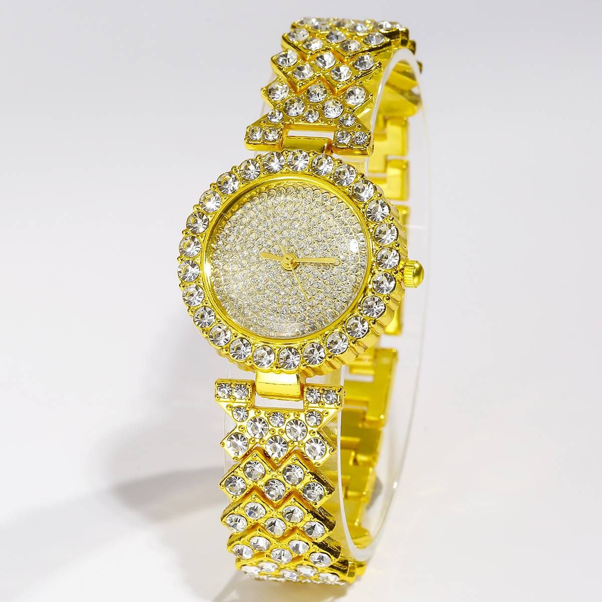 Montre à quartz pour femmes, style populaire à la mode, étoile sertie de diamants, voyage quotidien, fête sociale, vie, étanche_voghion.com