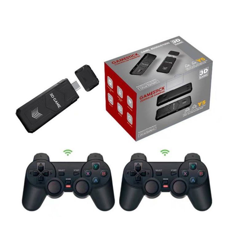 Consola de juegos Y5 de alta definición 4K para el hogar, HDMI, TV, simulador de PSP, consola de juegos para dos jugadores de 2,4 G_voghion.com
