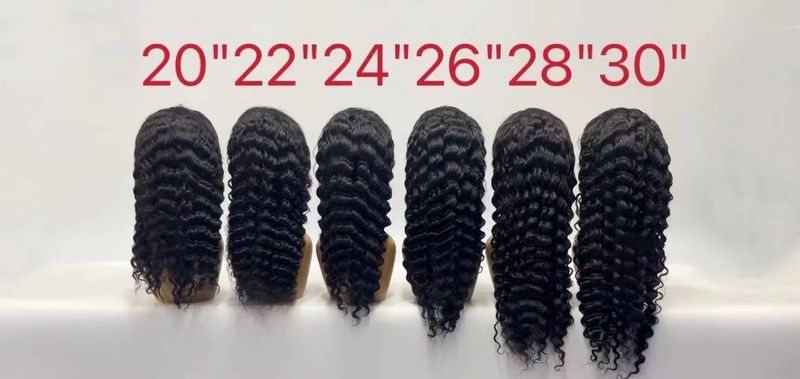 Deep Wave Frontal Perücke Echthaar 13x4 Lockige Echthaar Perücke Transparente HD Lace Perücke 13x6 Wasserwellen Perücken 180 Dichte_voghion.com
