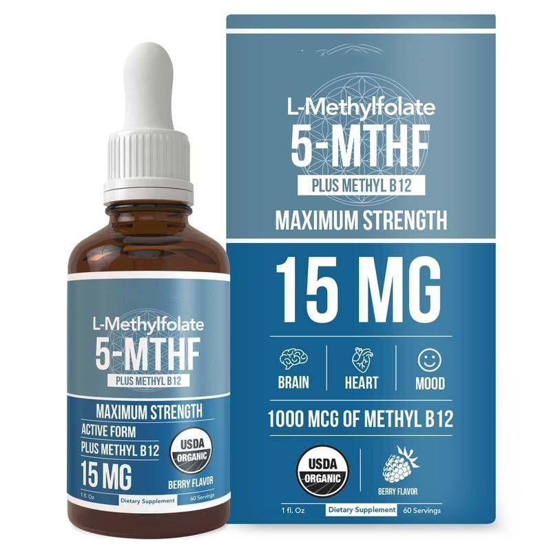 L-Methylfolat 5-MTHF 15 mg + Methyl B12 1000 mcg | Maximale Stärke für Gehirn, Herz und Stimmung | Beerengeschmack_voghion.com