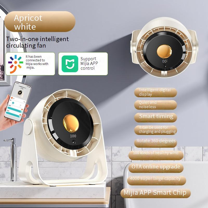 Mini ventilateur de bureau ultra silencieux (25 dB) avec 3 vitesses et alimentation USB pour bureau/dortoir/étude_voghion.com