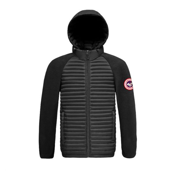 Performance Tech Hooded Jacket For Men & Women - Slim-Fit Winter Coat With Seamless Insulation, Water-Repellent Finish (White, Black)_voghion.com