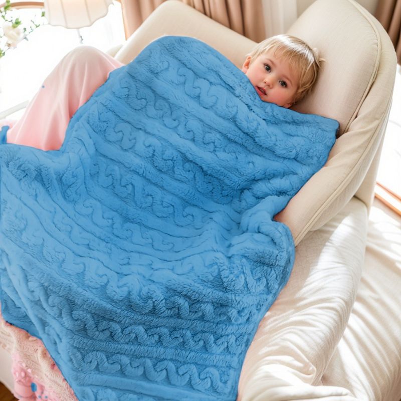 Kalınlaştırılmış Çift Taraflı Su Emici Ofis Klima Yorganı, Tafta Kadife Battaniye, Mercan Polar Battaniye_voghion.com