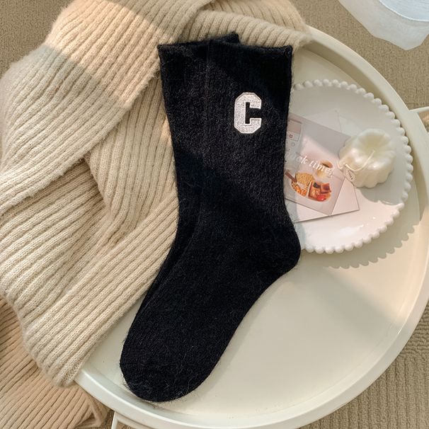 2 KOS Volnene nogavice za ženske v jesensko zimo, srednje dolge nogavice s plišastimi debelimi nogavicami, vd. Plimovanje in_voghion.com