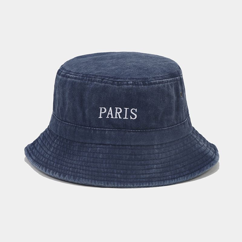 Unisex Washed fisherman hat woman embroidery splicing old pot hat summer outdoor outing breathable visor_voghion.com