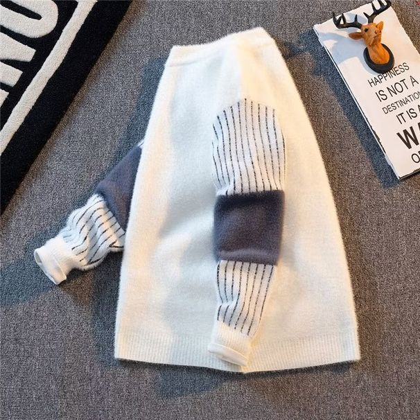 Herrenbekleidung Nerz Halbrollkragen Herren Herbst und Winter Einteiler Veet Fleece-ed Verdickter Kaschmirpullover Warm_voghion.com