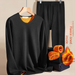 Nanjiren Men's Thermal Underwear Set, Fleece-Lined Thickened, Autumn Clothes And Pants, Cold-Proof Cotton Soft Base_voghion.com