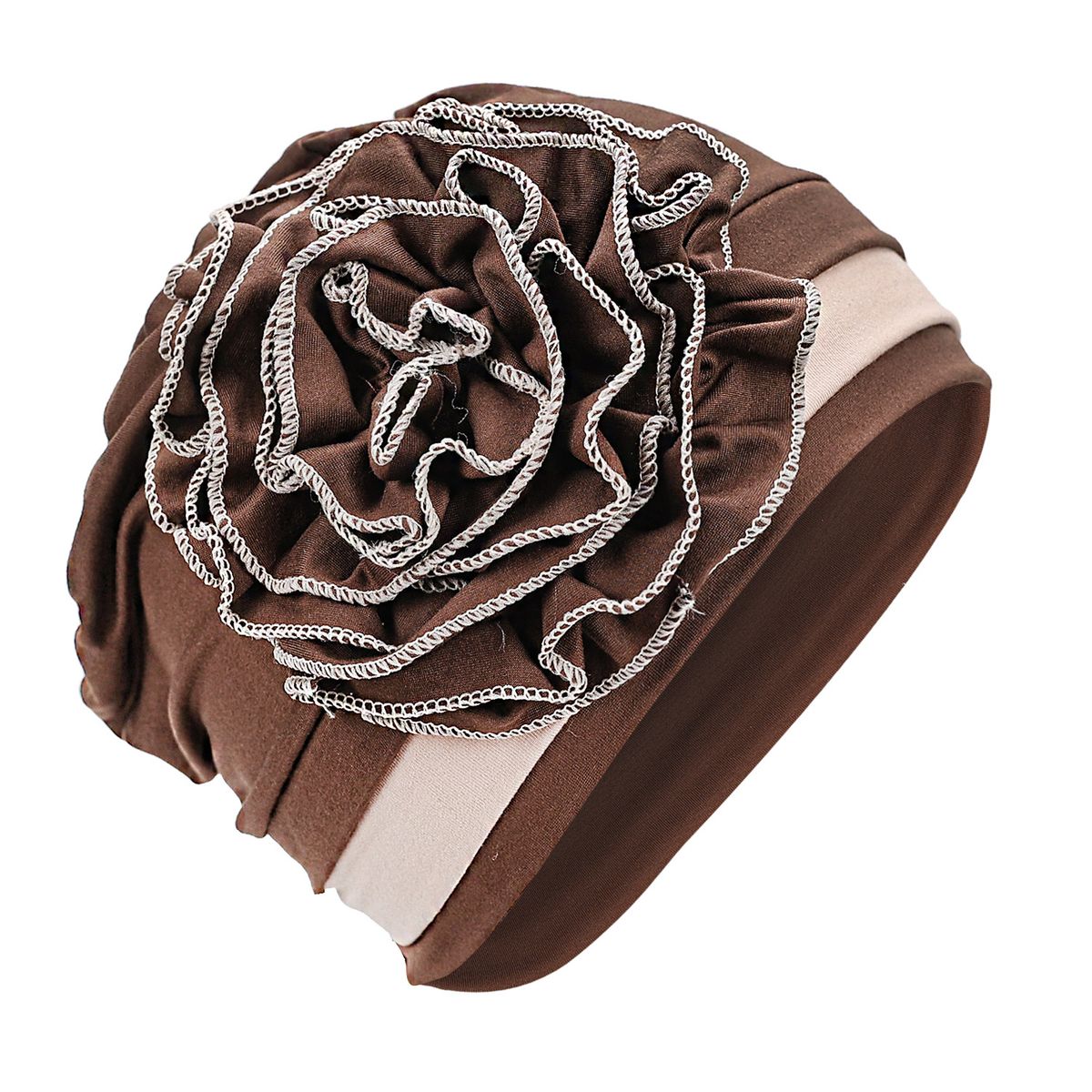 New Ruffled Headscarf Hat, Cotton All Match Headscarf Hat, Color Matching Pullover Bottoming Hat, Factory Direct Sales_voghion.com