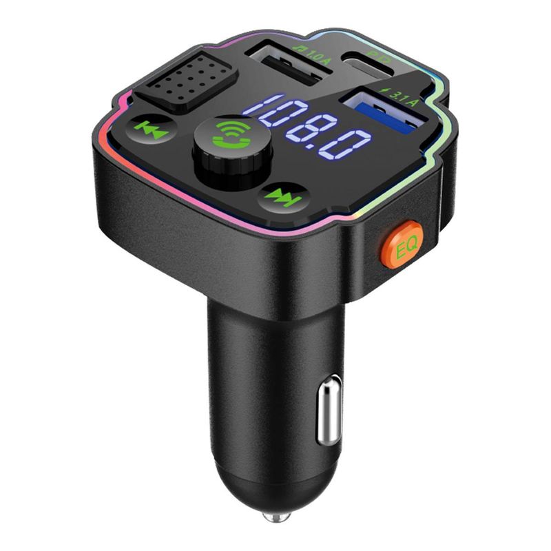 Lecteur MP3 Bluetooth pour voiture Q8, carte/disque U, qualité sonore sans perte, appel mains libres, transmetteur FM, MP3 pour voiture_voghion.com