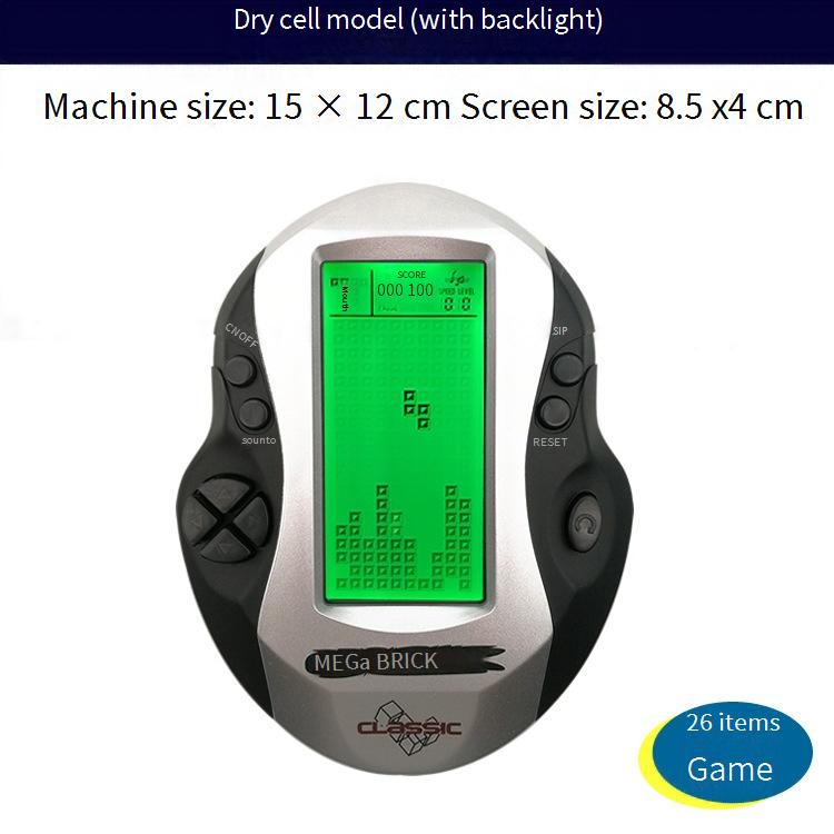 Rechargeable Classic Tetris Game Console With Backlit Screen, Handheld Retro Gaming Device For Kids & Adults, Portable LED Light Game Player_voghion.com