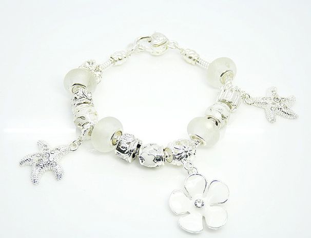 Fine Jewelry 925 Silver Women Love//Angle Gift Bracelets Crystal Bead Charm Bracelets_voghion.com