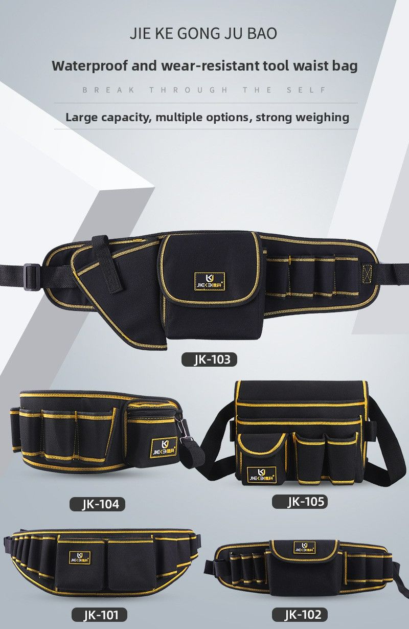 Multifunktionale Werkzeugtasche aus Oxford-Gewebe, strapazierfähig, kleine Werkzeugtasche für Elektriker und Heimwerker._voghion.com