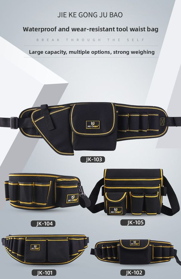 Multifunktionale Werkzeugtasche aus Oxford-Gewebe, strapazierfähig, kleine Werkzeugtasche für Elektriker und Heimwerker._voghion.com