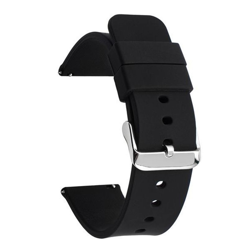 Watchbands Quick Release Sport Waterproof Silicone Watch With Black Men's And Women's Smart Watch Chain 18/19/20/21/22mm Accessories_voghion.com