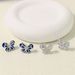 Orecchini da donna in argento S925 con zirconi blu a forma di farfalla, semplici e alla moda, piccoli e freschi, con temperamento a forma di foresta._voghion.com