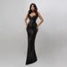 Elegant Strapless Beaded Bodycon Evening Dress For Parties & Banquets - Slim Fit High Waist Floor Length Formal Gown In Black_voghion.com