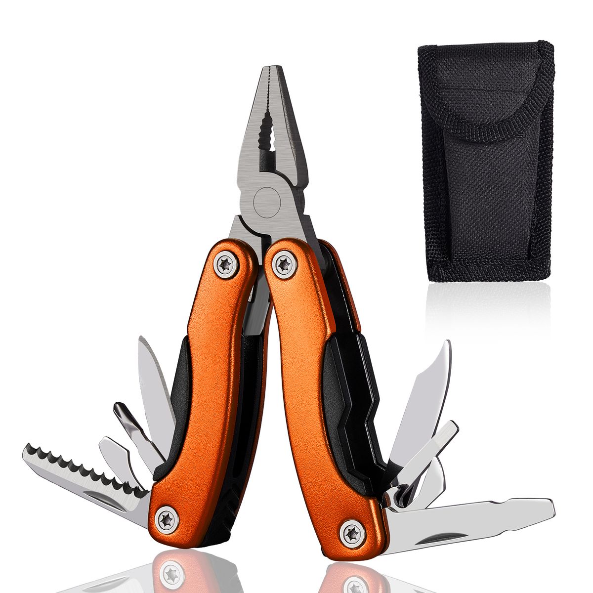 Φορητό πολυεργαλείο τσέπης πένσα μαχαίρι κατσαβίδι Εργαλείο χειρός για υπαίθριο κάμπινγκ επιβίωσης κυνήγι και πεζοπορία με θήκη από νάιλον_voghion.com