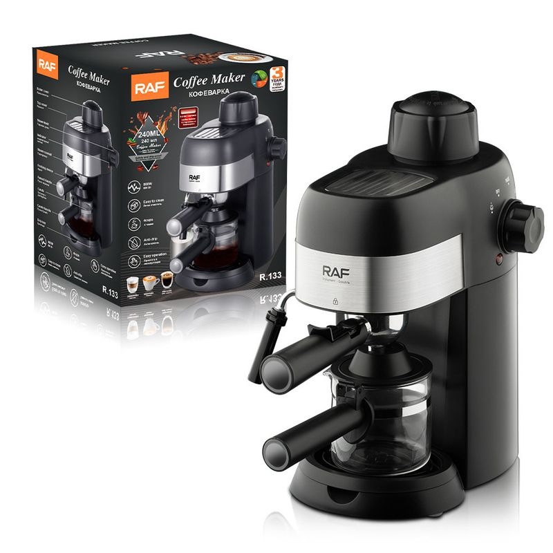 Máquina de café expresso semiautomática de 15 bar com vaporizador de leite para cappuccino e latte, uso doméstico e comercial, plugue UE_voghion.com