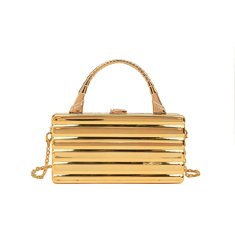 Damen Clutches Taschen Kettentasche, Personalisierte Gestreifte Handtasche, Damen Single-Shoulder Crossbody Bag_voghion.com