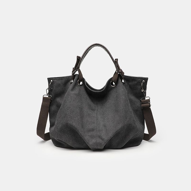 Sac fourre-tout vintage grande capacité pour femme, sac fourre-tout de voyage grande capacité, sac en toile à outils, sac de classe pour étudiante_voghion.com