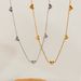 Collana con cuore in acciaio inossidabile, versatile e alla moda, con piccolo sole e zircone, stile pendolare, per donna_voghion.com