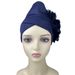 Women's Hijab hat exaggerated hat air layer side large flower hat Muslim hat Baotou hat_voghion.com
