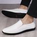 European Warm Series Large Size Cotton-Padded For Men, Genuine Leather Sole Soft Surface Lightweight Loafers, Men's Autumn Winter Business_voghion.com