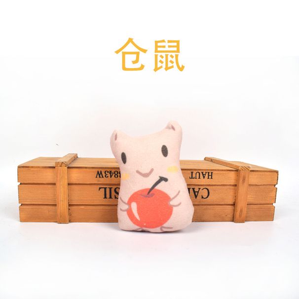 Pet Cat Toy Simulation Print Contains Catnip Cute Teething Teaser Stick Fish_voghion.com