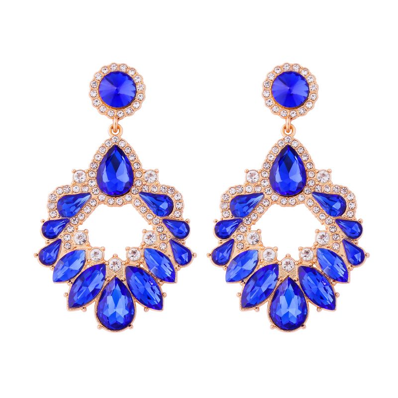 Orecchini femminili alla moda forma geometrica orecchini esagerati con diamanti gioielli personalità femminile_voghion.com