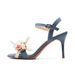 2308-11 Open Toe Sandals For Women With Appliqué, One-Strap Buckle, Thin Heel, Denim High Heels, French Style, Elegant_voghion.com