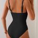 Women's Clothing Slimming Double Shoulder Straps High End One Piece Bikini Swimsuit For Women_voghion.com