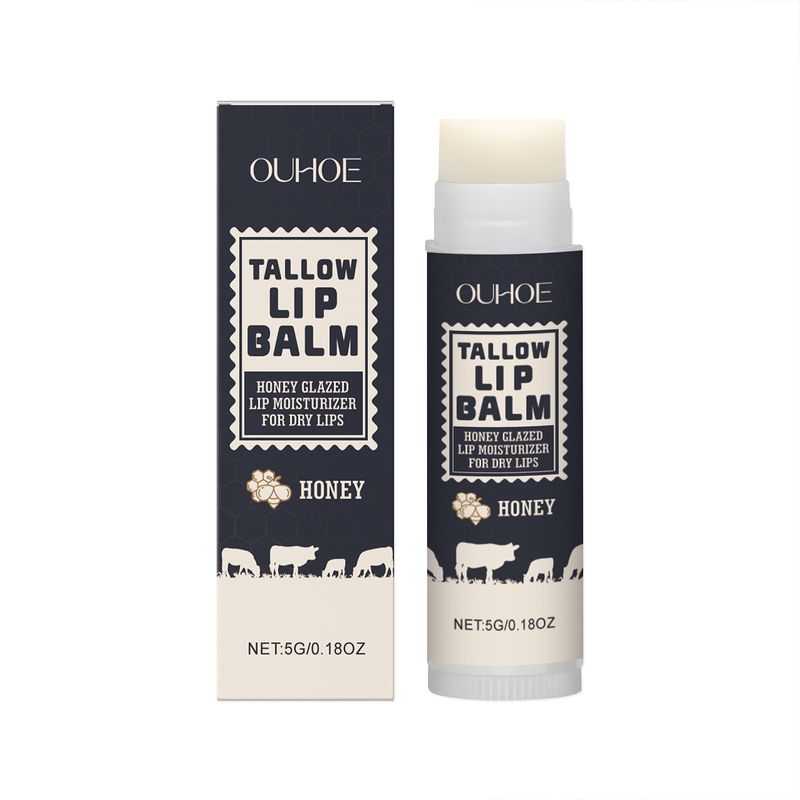 OUHOE Sheabutter, tägliche Pflege für trockene Lippen, reduziert Fältchen, nährt, spendet Feuchtigkeit, glänzender Lippenbalsam_voghion.com