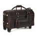 Borsone da viaggio in pelle bovina con ruote di grande capacità per viaggi d'affari, borsa a mano vintage in pelle con asta di traino per uomo_voghion.com