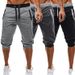 Unbeatable Quality Hot Men's Casual Sports Slim Fit Color Blocking Fitness Jogging Five Inch Shorts_voghion.com