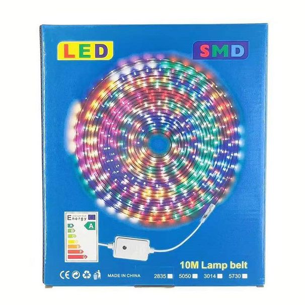 Strisce luminose LED RGB ad alta tensione da 10 m – Chip 2835 impermeabile, effetti di inseguimento dinamici per pubblicità esterna, illuminazione paesaggistica e architettonica_voghion.com