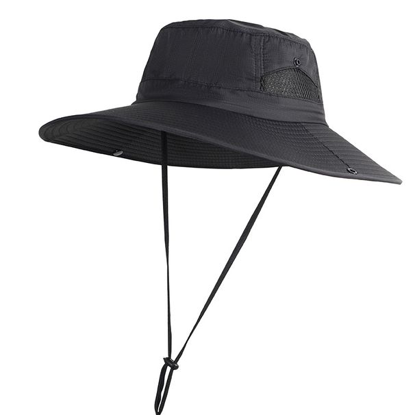 Cappello da sole a tesa larga da uomo - Cappello da esterno ad asciugatura rapida UPF 50+ per ciclismo, escursionismo e pesca_voghion.com