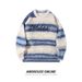 Men's Casual Knit Sweater Oversized Pullover Japanese Style Color Block Long Sleeve Winter Warm Crewneck Jumper_voghion.com