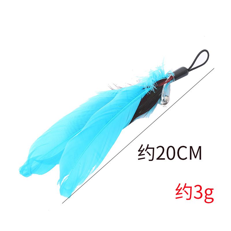 Pet Supplies Teaser Wand Feather Replacement Head Interactive Play Cat Toy_voghion.com