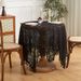 Vintage American Crochet Lace Tablecloth – Poly-Cotton Blend With Classic Geometric Patterns, Multiple Sizes For Dining & Side Tables_voghion.com