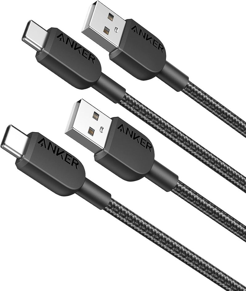 Anker [2er-Pack, 6 Fuß], Ladegerät Typ 310, Schnellladung, geflochtenes A-auf-USB-C-Kabel, geeignet für Samsung Galaxy 10 Note 9_voghion.com