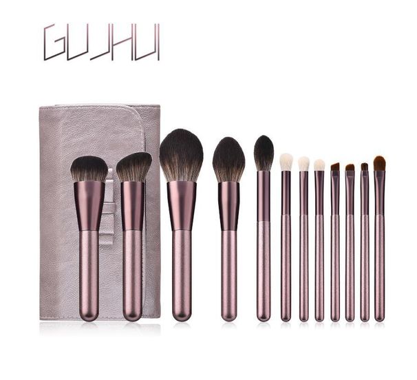 12-Piece Grape Theme Makeup Brush Set In Purple Green Complete Face Eye Cosmetic Brushes Kit With Blush Powder Foundation Eyeshadow Brushes_voghion.com