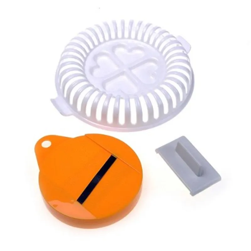 3PCS Kitchen DIY Slicer Microwave Oven Fat Free Potato Chips Maker Set Kitchen Bakeware Tool Baking Dishes & Pans Chips Rack_voghion.com
